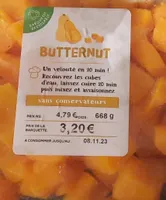 Courge de butternut cubes
