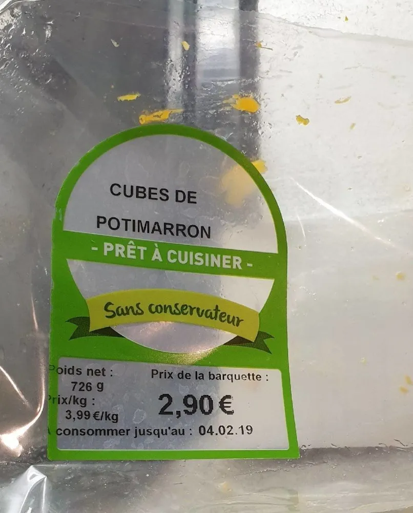 Cubes de potimarron