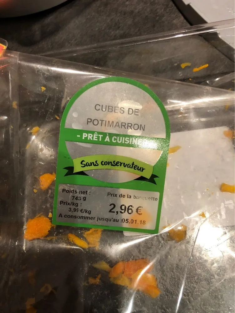 Cubes de potimarron