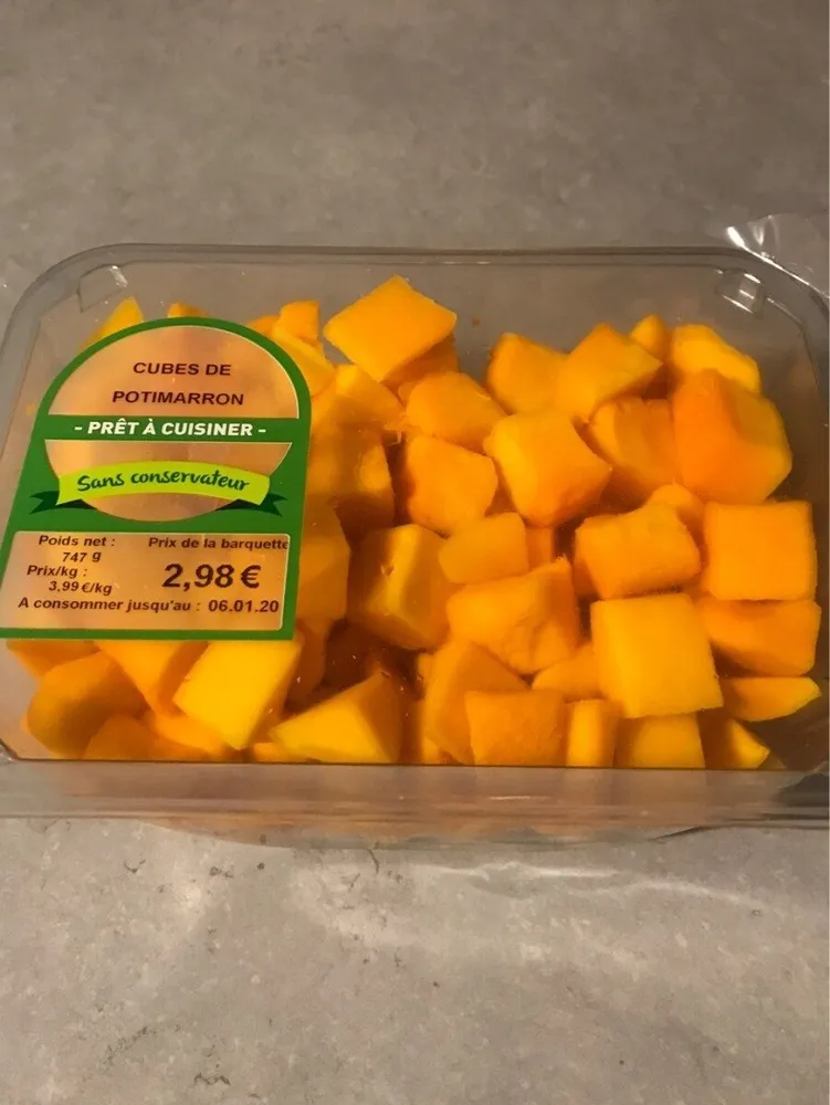 Cubes de potimarron