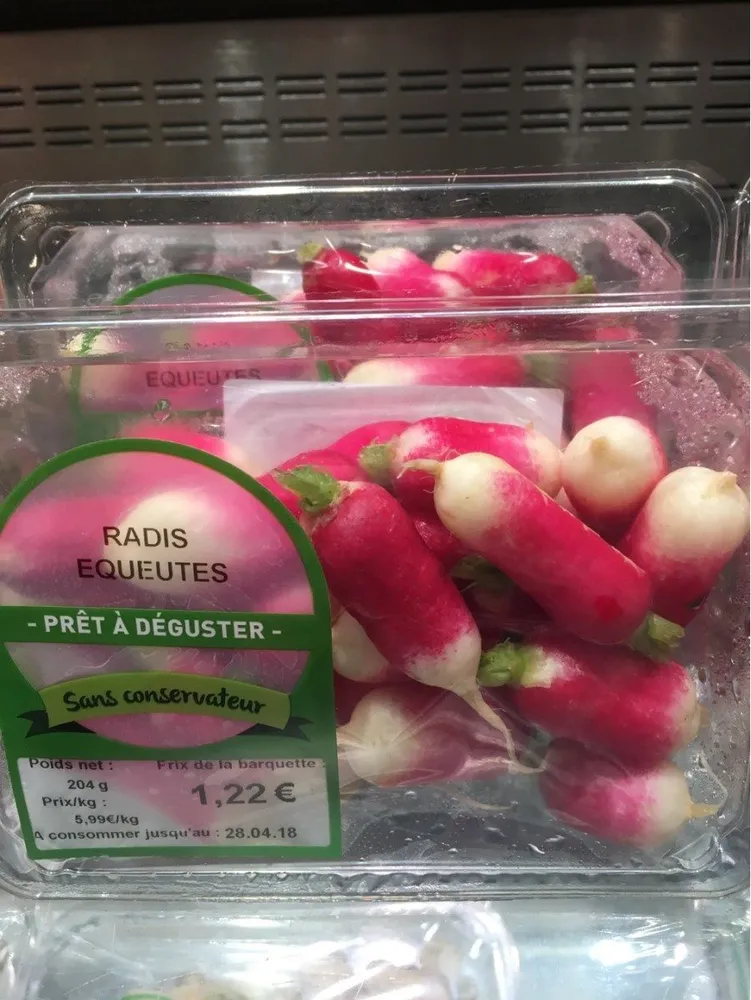 Radis équeutés