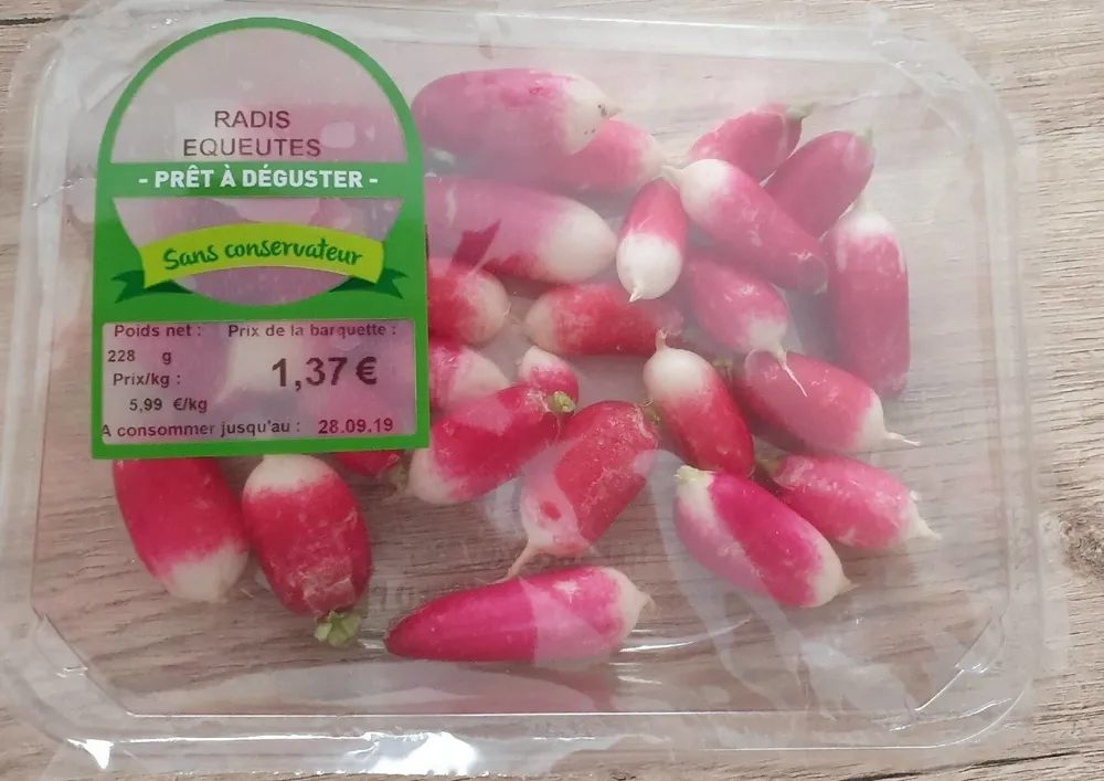 Radis équeutés