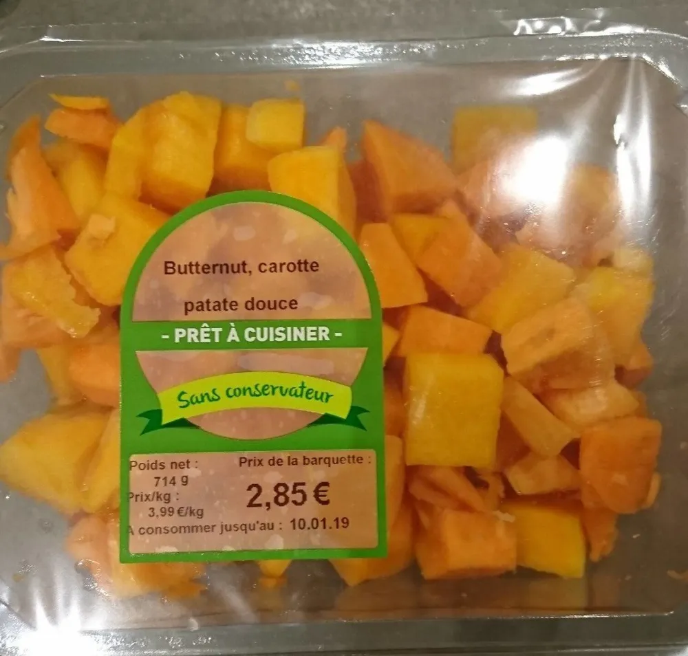 Butternut, carotte, patate douce