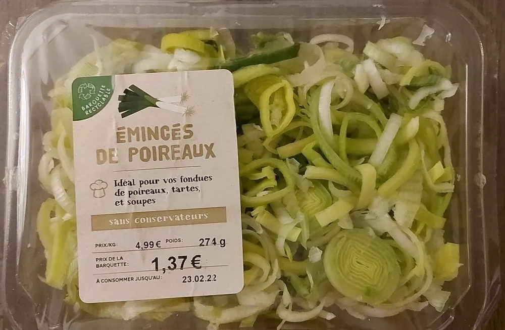 Émincés de poireaux