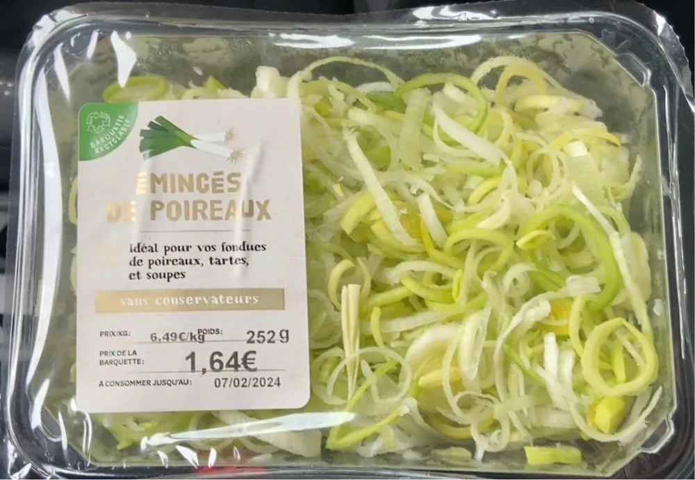 Émincés de poireaux