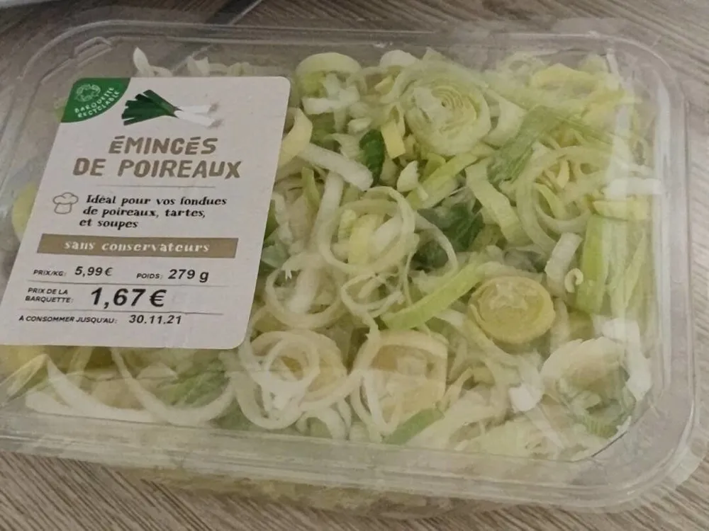 Émincés de poireaux