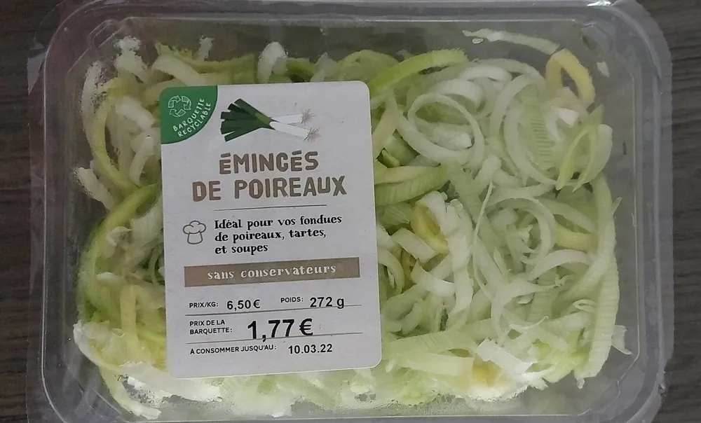 Émincés de poireaux