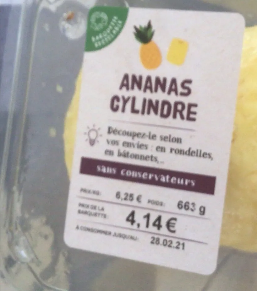 Ananas cylindre