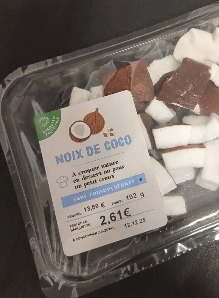 Noix de coco prêt à déguster
