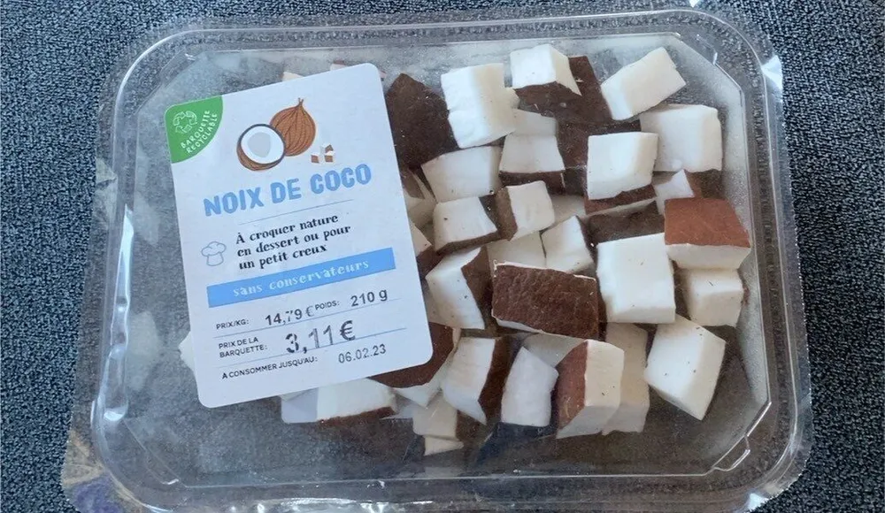 Noix de coco en morceaux