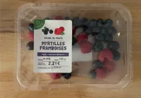 Salade de fruit myrtilles framboises