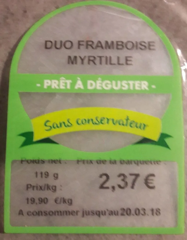 Duo Framboise Myrtille