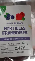 Salade de fruits myrtilles franboises