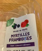 Salade de fruits myrtilles framboise