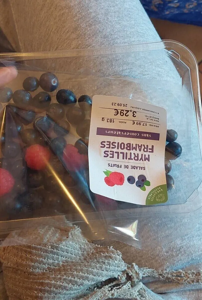 Barquette myrtilles et framboise