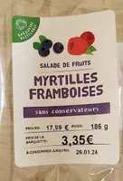 Salade de fruits myrtilles framboises