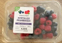 Salade de fruits mirtilles framboises