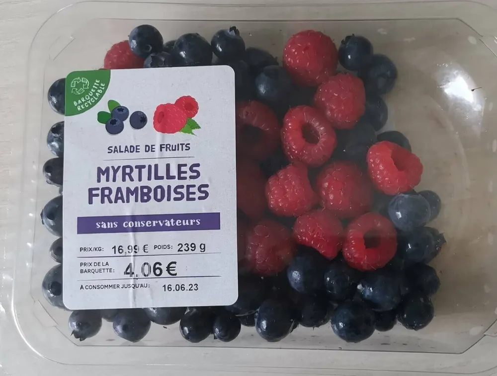 Salade de fruits myrtilles Françoise