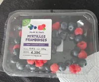 Salade de fruits myrtilles framboises