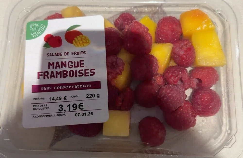 salade de fruit mangue framboise