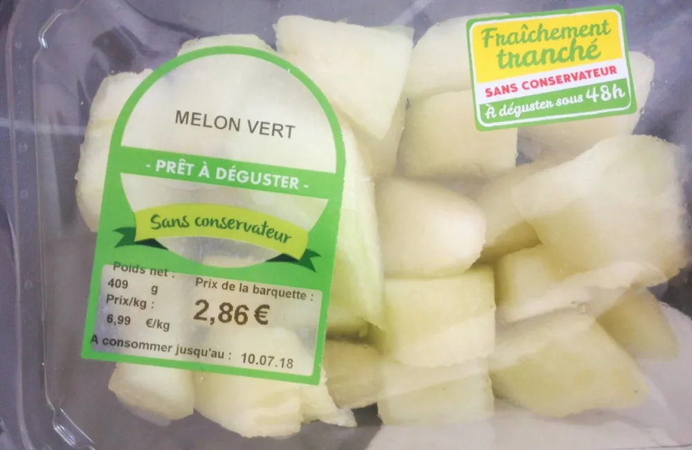 Melon vert prêt à déguster