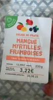 Salade de fruits mangue myrtille framboises