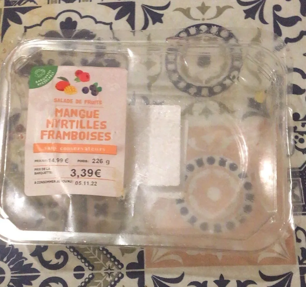 Mangue myrtilles framboises