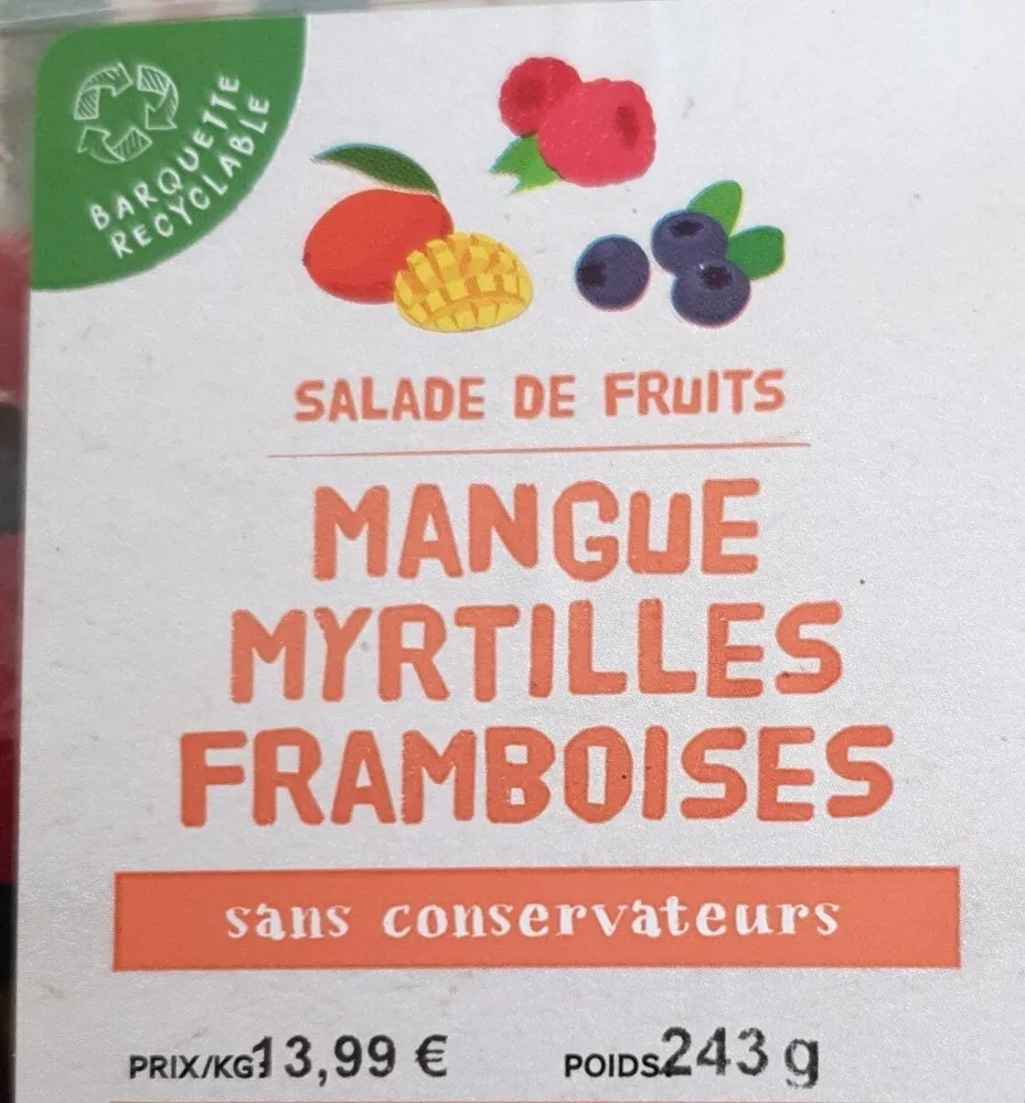 Mangue Myrtilles Framboises
