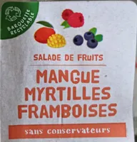 Salade de fruits mangue myrtilles framboises