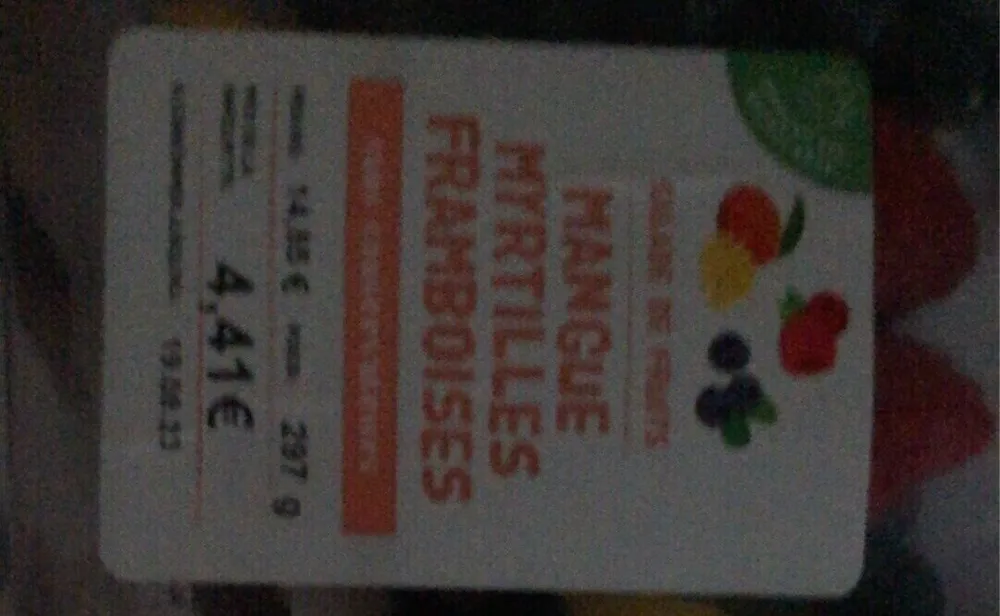 Mangue Myrtilles Framboise