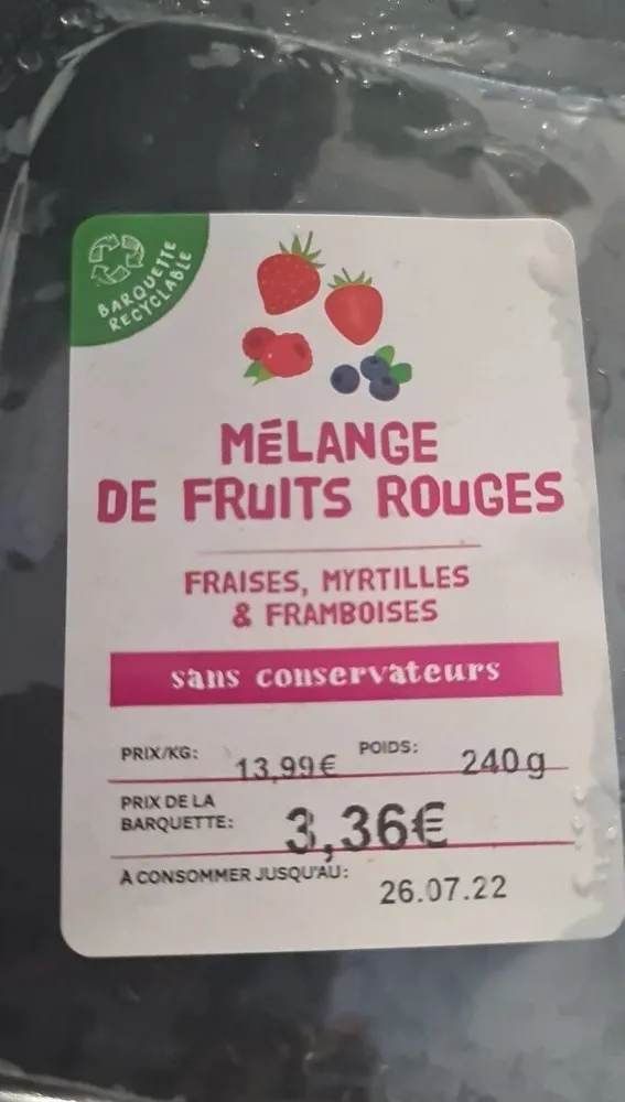 Mélange de fruits rouges