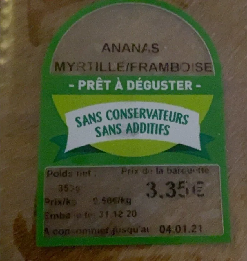 Fruits prets a deguster