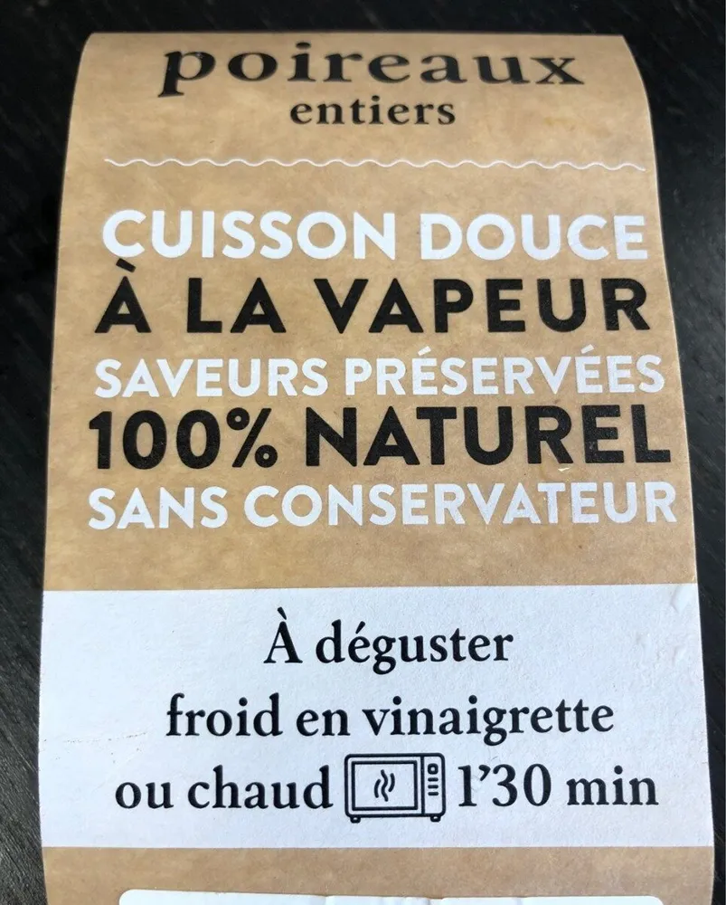 Poireaux entier vapeur