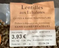 Lentilles aux échalotes