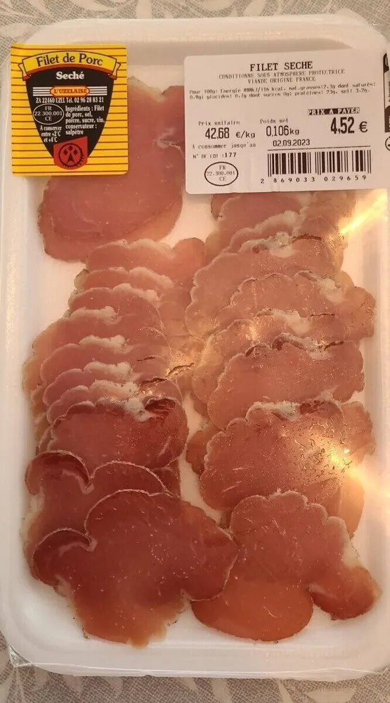 Filet de porc séché