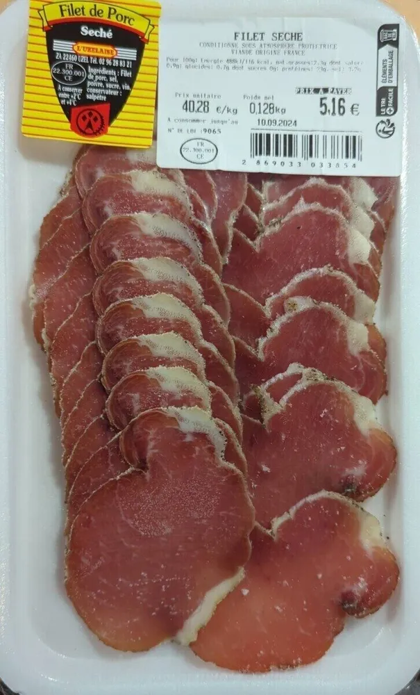 Filet de porc séché