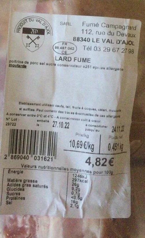 Lard fume