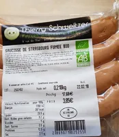 Saucisse de Strasbourg fumee bio