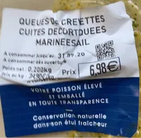 Queues de crevettes cuites