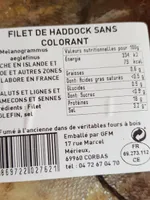 FILET DE HADDOCK SANS COLORANT