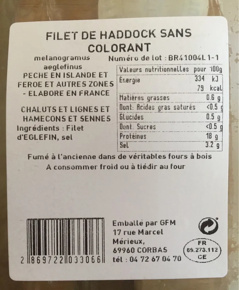 Filet de haddock