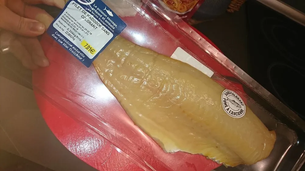 Filet de haddock sans colorant