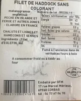 Filet de haddock sans colorant