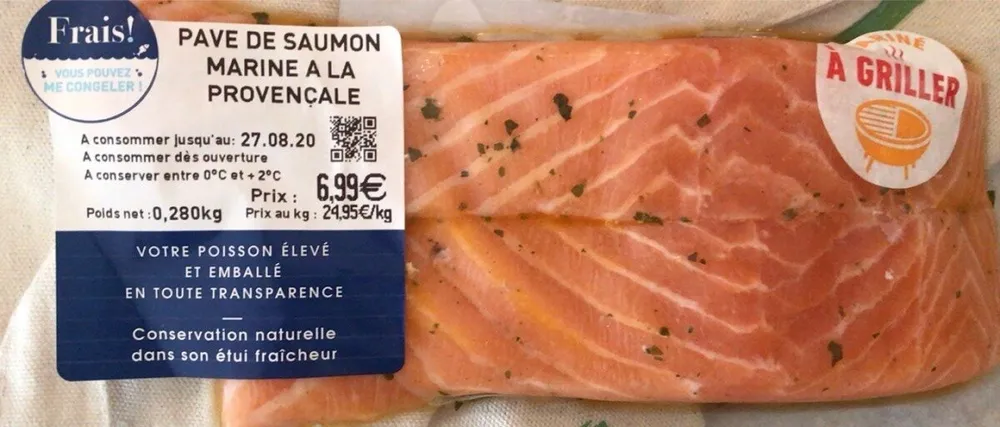 Pavé de saumon mariné à la provençale