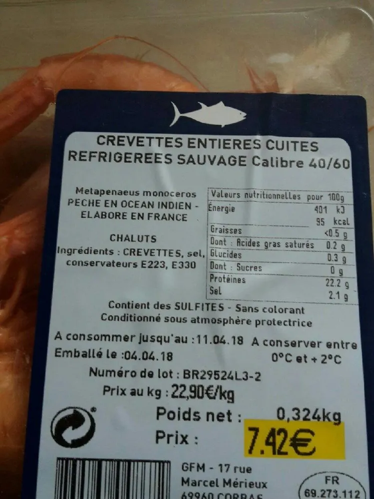 Crevettes sauvages