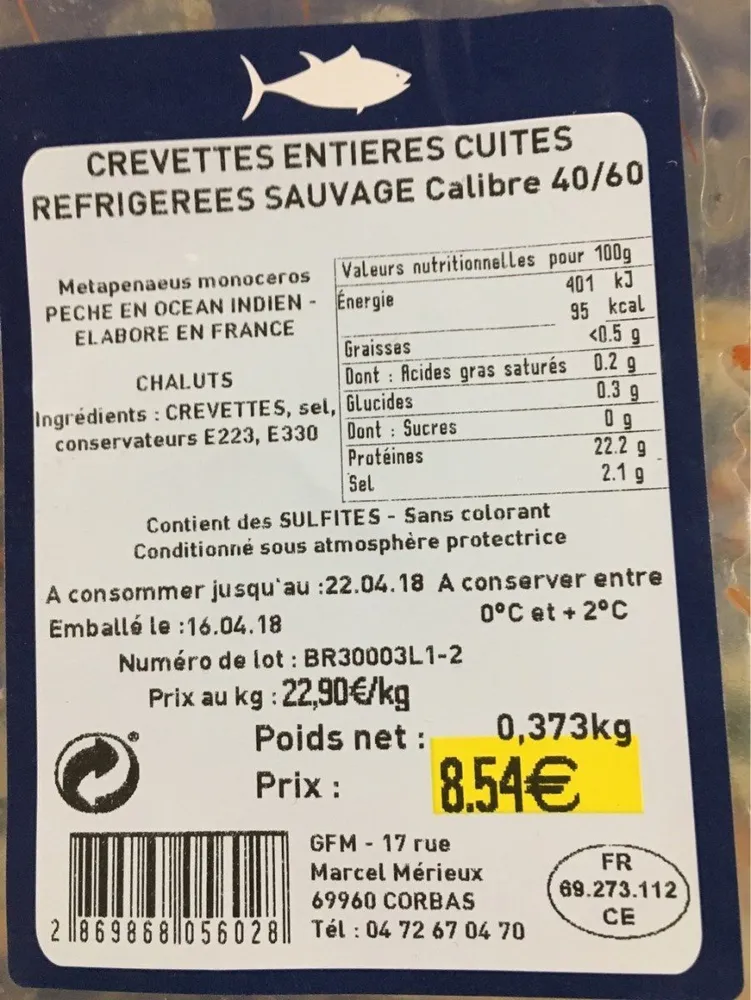 Crevettes sauvages