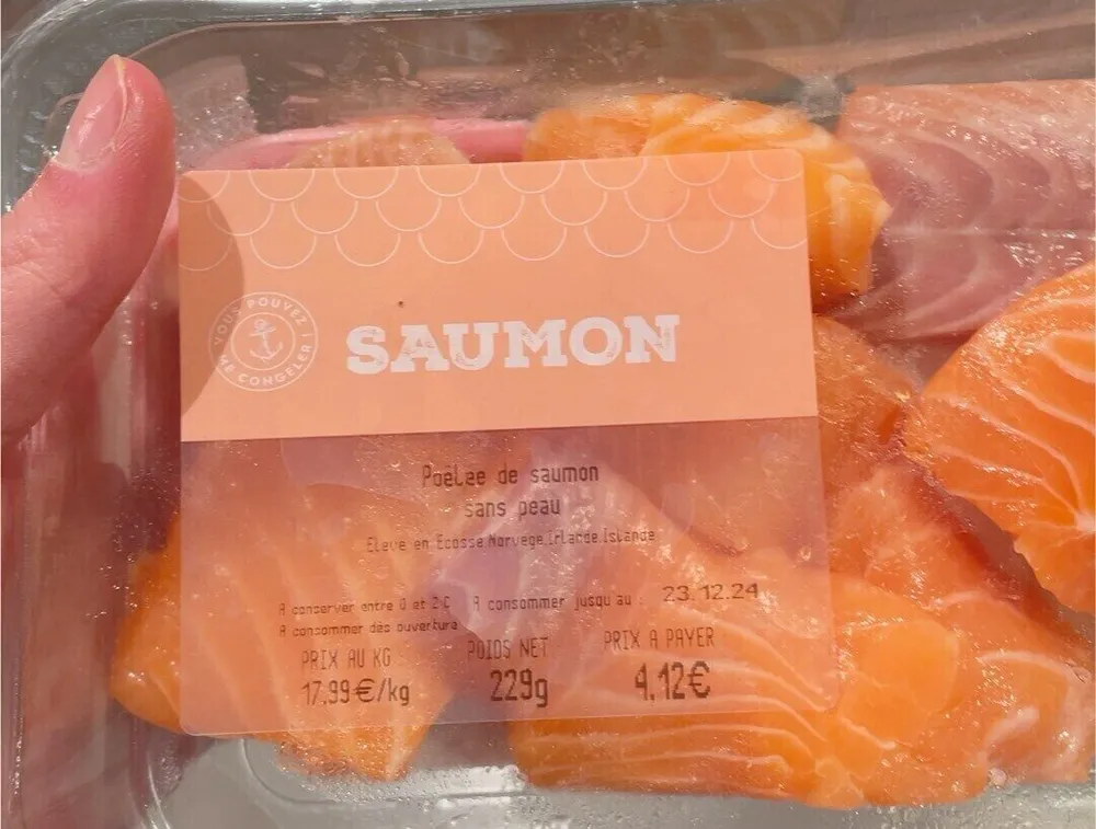 Poêlé de saumon sans peau