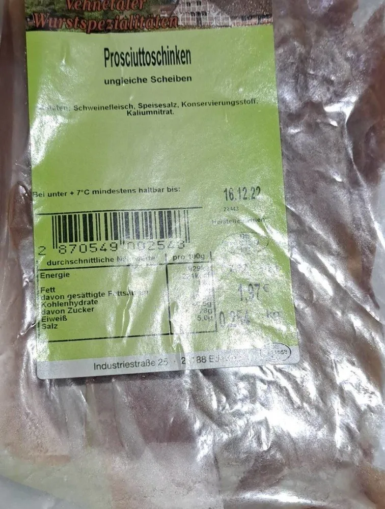 Prosciuttoschinken