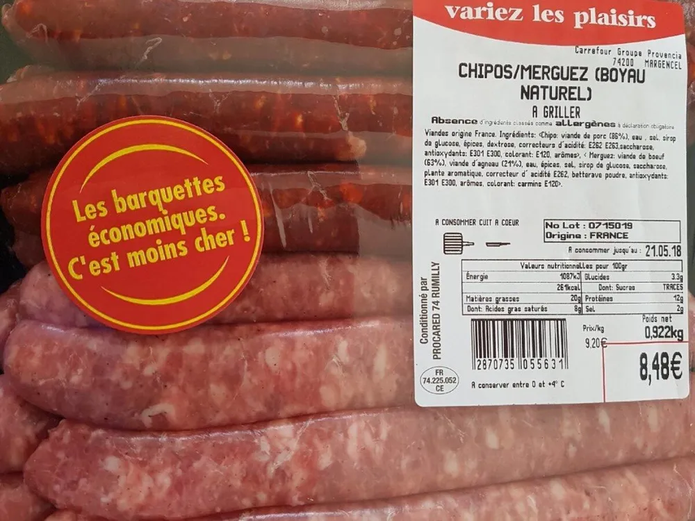 Chipos Merguez boyau naturel