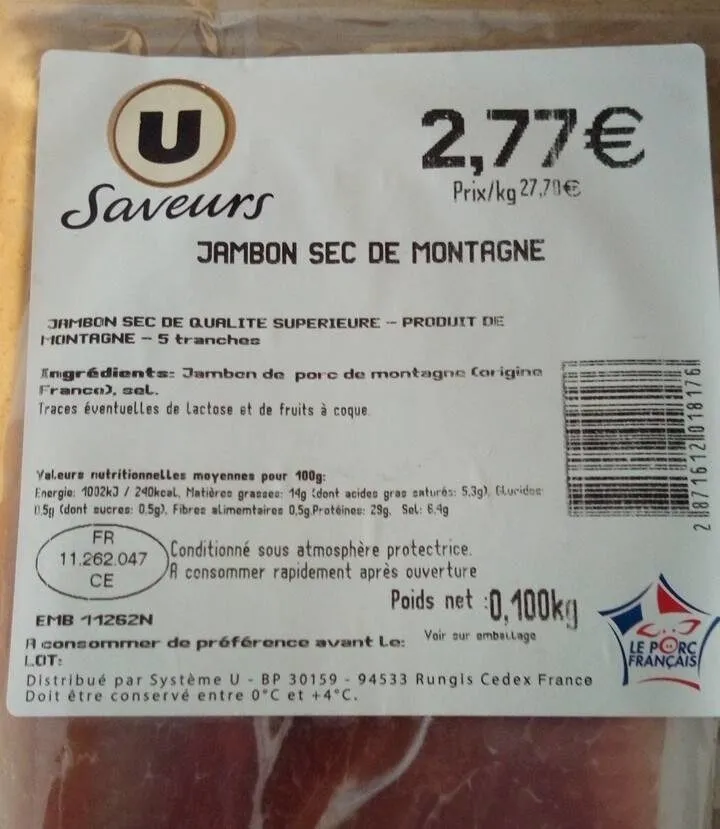 Jambon sec de montagne